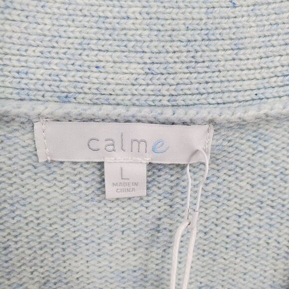 Calme Pocket Cardigan Women Size Large NWT Wool Cashmere Blend Oversized - Picture 8 of 15
